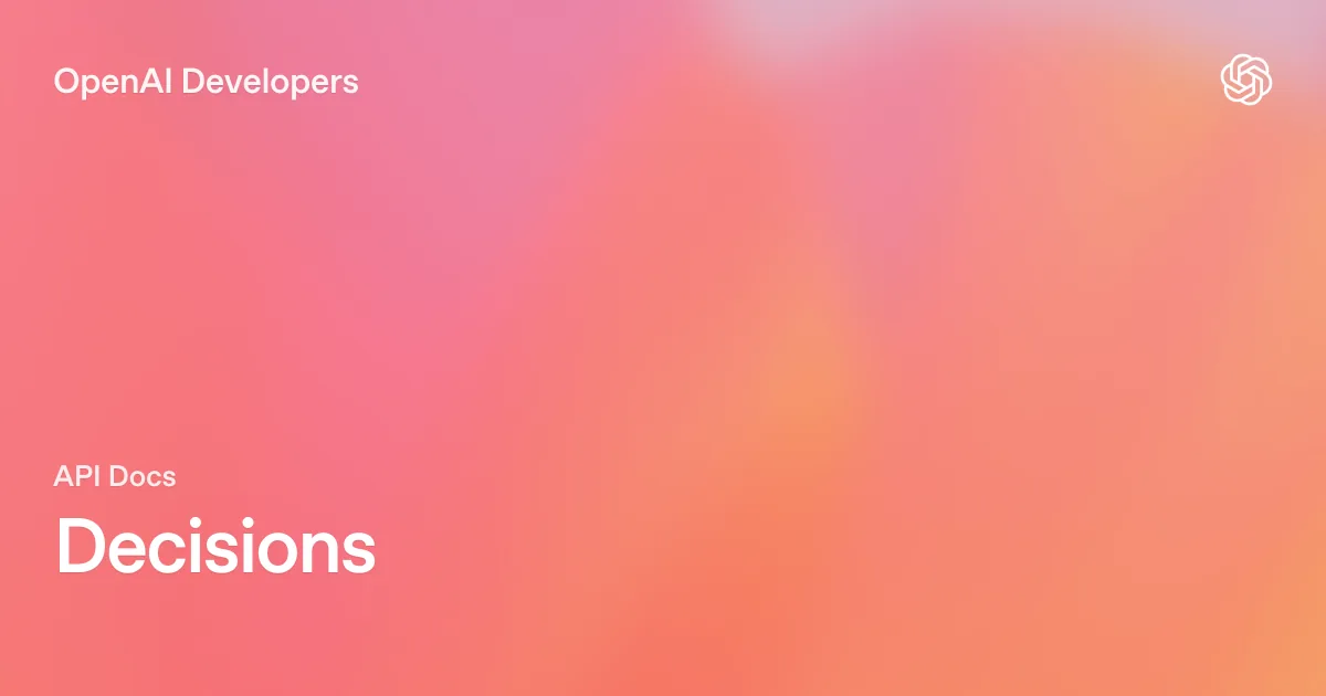 Visuel officiel OpenAI pour « Decisions API devient disponible en bêta avec GPT-6 Luna »