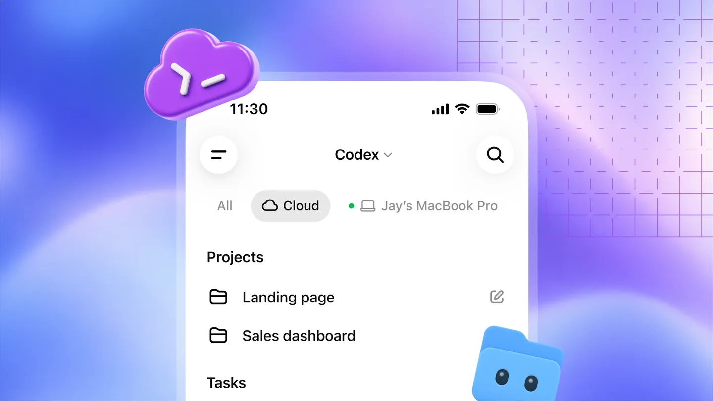 Visuel officiel OpenAI pour « Codex : le cloud, la revue et le CLI se rapprochent »