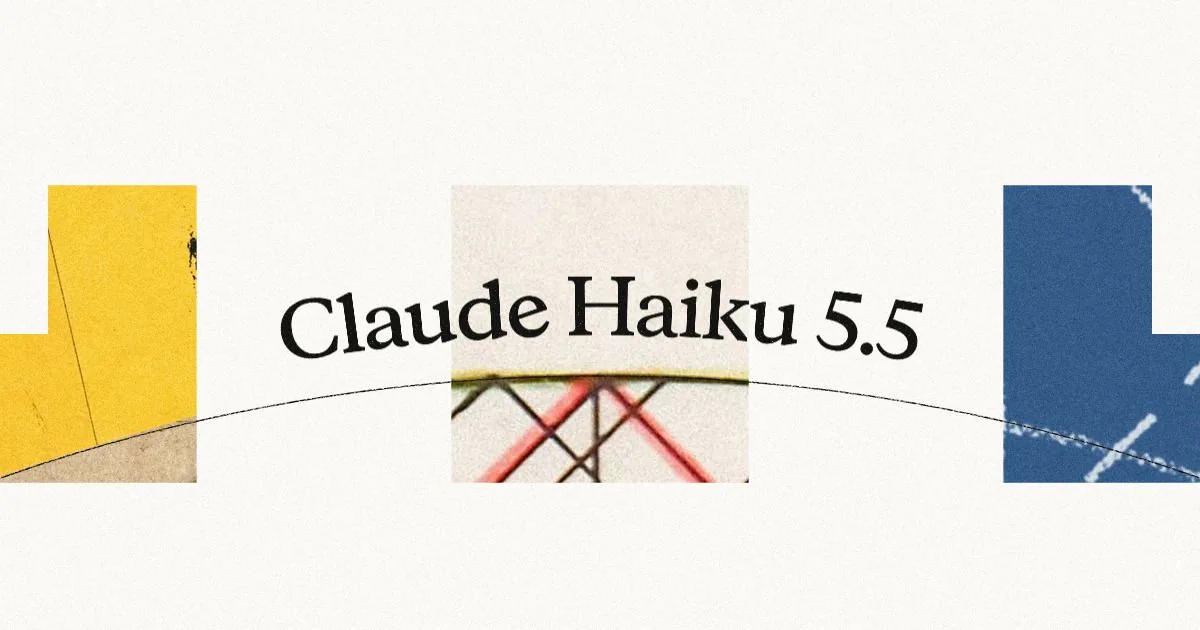 Visuel officiel Anthropic pour « Claude Haiku 5.5 cible les tâches rapides et les sous-agents »